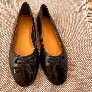 J. Crew Black Patent Leather Flats Size 7